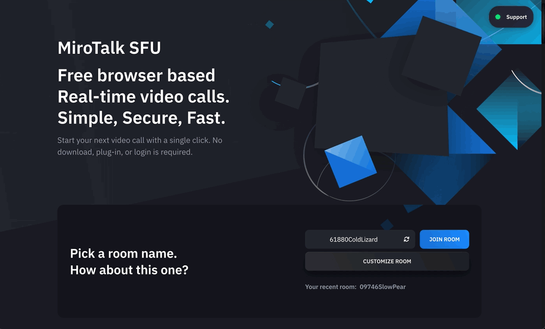 MiroTalk SFU - Open Source Video Conferencing
